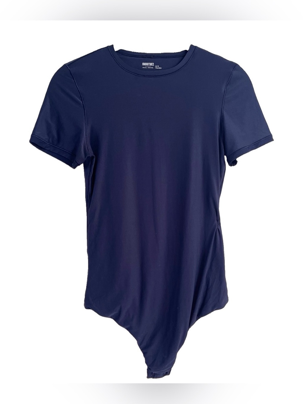 Smoothez by Aerie Real Good Navy Blue Short Sleeve Crew Neck Bodysuit M